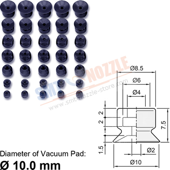 SMC Vacuum Pad Suction Cup PA/ZP2 Series &oslash;10.0mm