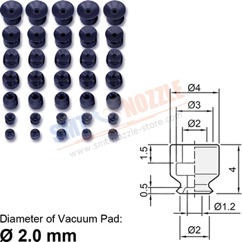 SMC Vacuum Pad Suction Cup PA/ZP2 Series &oslash;2.0mm
