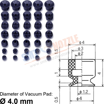 SMC Vacuum Pad Suction Cup PA/ZP2 Series &oslash;4.0mm