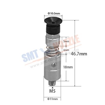 &oslash;10.0mm Strong Manipulator Vacuum Silicone Nozzle with Male Thread Suction Cup (Threaded joint, Detachable)