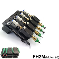 (Four-Head) DIY Pick and Place Head Module FH2M(Z-axis Nema 17 Motor(42x42x40mm) + Juki Nozzle (Green / Black) + Nozzle Holder + R-axis Nema 8 Motor(20x20x38mm) + Four-Head Spring type Bracket Kit + Motor Driver)