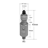 Strong Manipulator Vacuum Silicone Cup Nozzles with Male Thread Suction Cup (Threaded joint, Detachable) (&oslash;2.0mm)