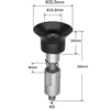 Strong Manipulator Vacuum Silicone Cup Nozzles with Male Thread Suction Cup (Threaded joint, Detachable) (&oslash;25.0mm)