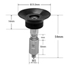 Strong Manipulator Vacuum Silicone Cup Nozzles with Male Thread Suction Cup (Threaded joint, Detachable) (&oslash;35.0mm)
