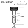 Strong Manipulator Vacuum Silicone Cup Nozzles with Oval Vacuum Pads (4x20mm)